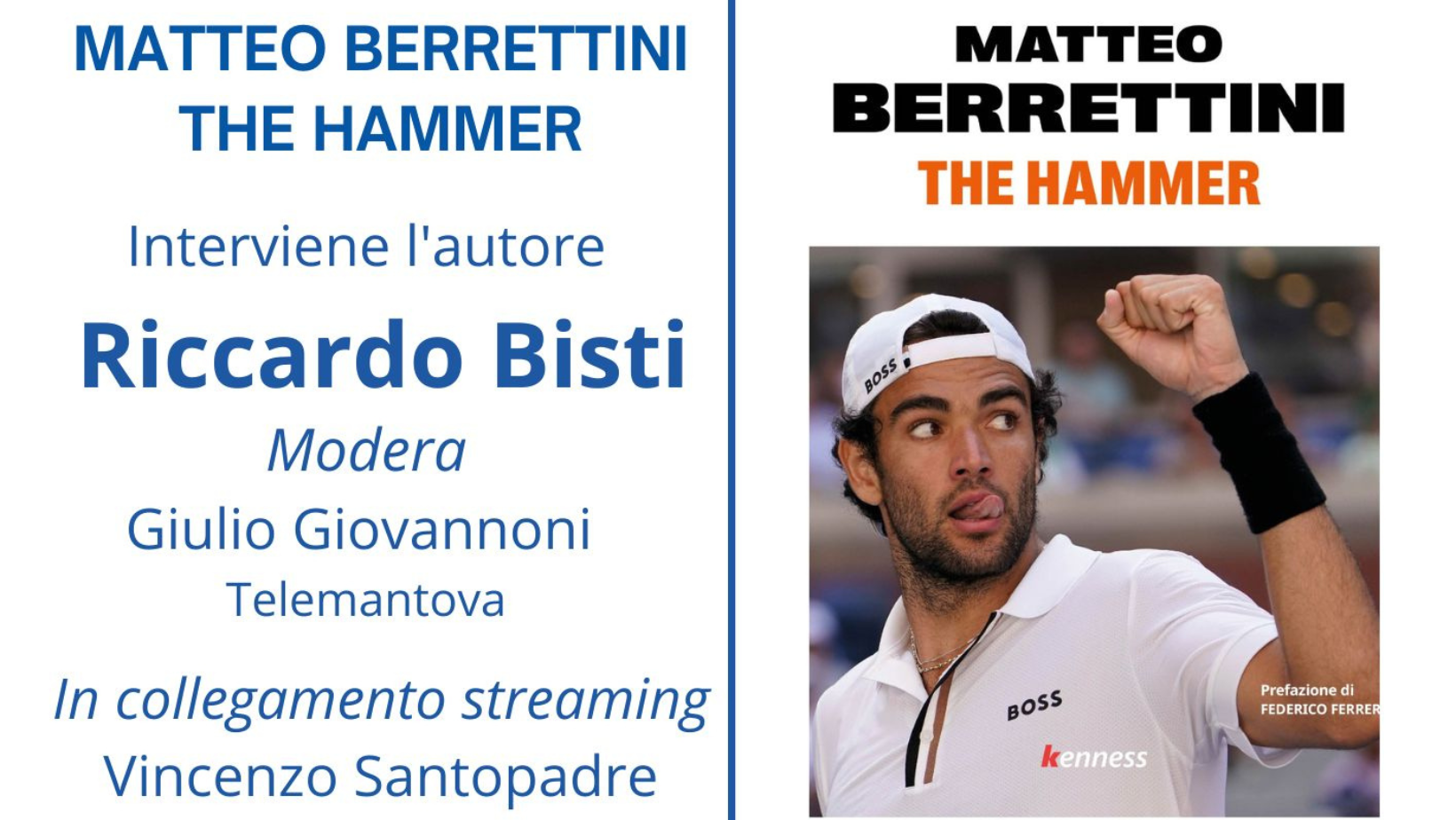 Rassegna “A tutto sport”: presentazione del libro “Matteo Berrettini: the hammer”